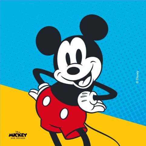 Banner animado com imagens do Mickey, Pequena Sereia, Elsa e Anna, Stormtroopers e o cartão nextJoy.